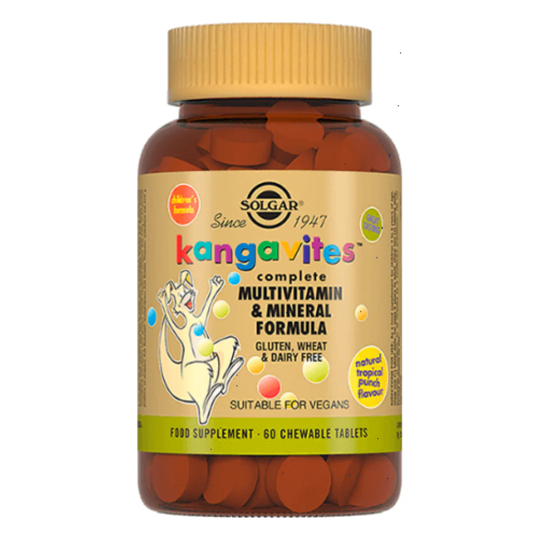 Kangavites Multivitamin Mineral Chewable Tablets Tropical Punch 60 Chewable Tablets